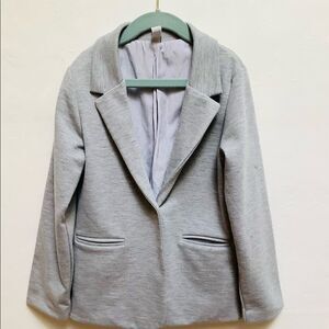 ZARA COTTON BLAZER GRAY 7/8 Classic